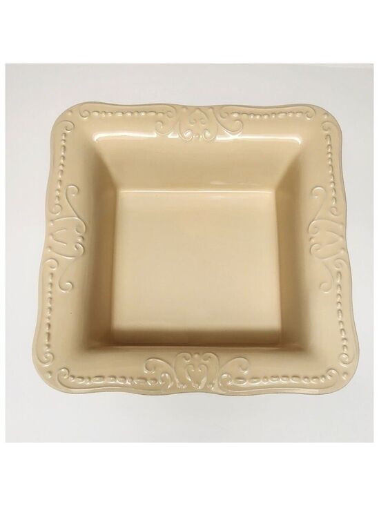 Isabella Other - Isabella. Vintage Large Rectangular Beige Stoneware 12" Baking Dish Pan